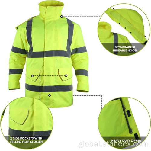 Reflective Safety Bomber Jacket Oem Factory High Visibility Tape Reflective Bomber Jacket Factory